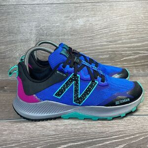 New Balance Nitrel v4 Blue Teal Black Pink Women’s Sz 8 Trail Running Sneakers